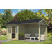  Outdoor Life Products | Tuinhuis met Overkapping Kenzo 540 x 300 | Geïmpregneerd | Olijfgroen 210217-01